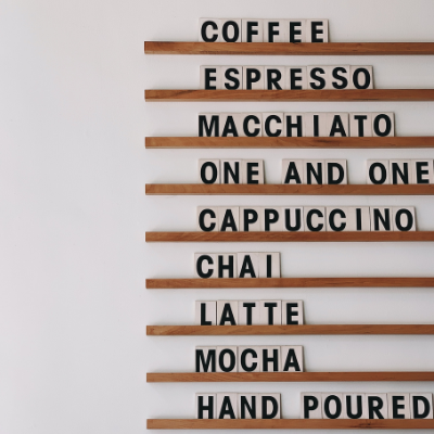 Coffee Menu