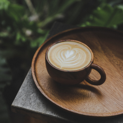 coffee on tray